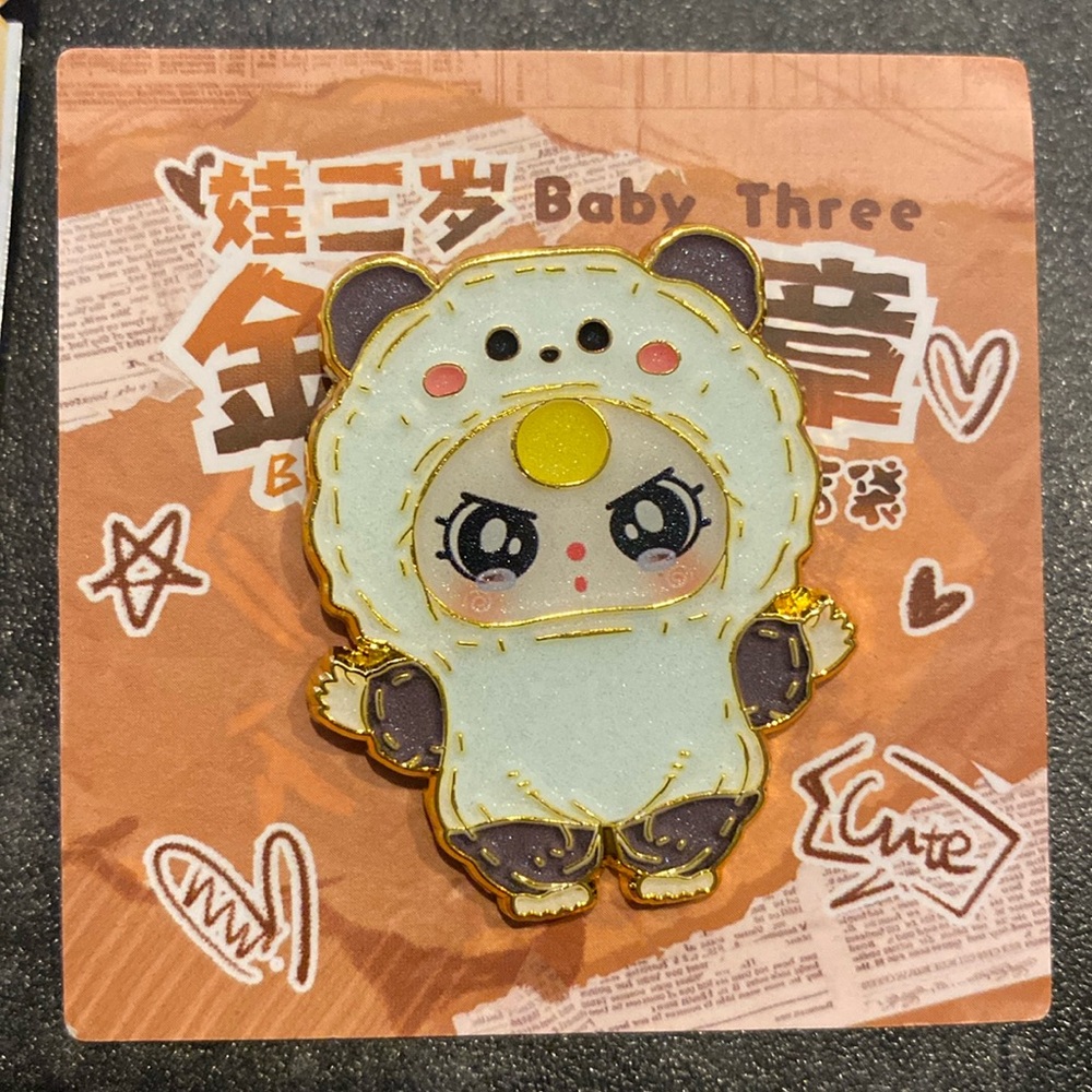 Baby Three Badge Of Metal Enamel Pin 🐼